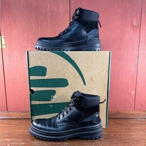 Black Leather Men's Boots